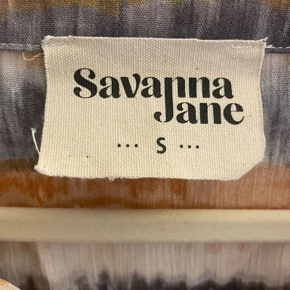 Savanna Jane Marigold Floral Embroidered Boho Top Women’s Size Small Long Sleeve - Picture 3 of 5